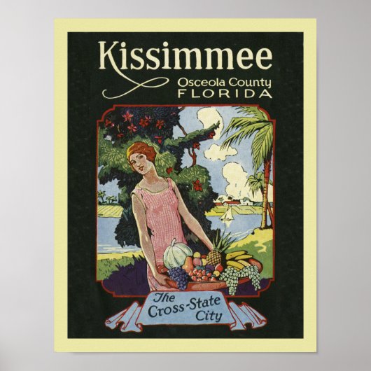 Kissimmee Florida Vintage Tourismuswerbung Poster (Vorne)