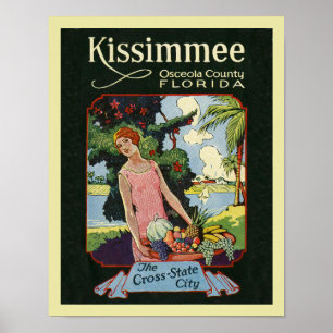 Kissimmee Florida Vintage-Werbetourismus Poster
