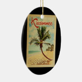 Kissimmee Palm Tree Vintage Travel Keramik Ornament (Rechts)