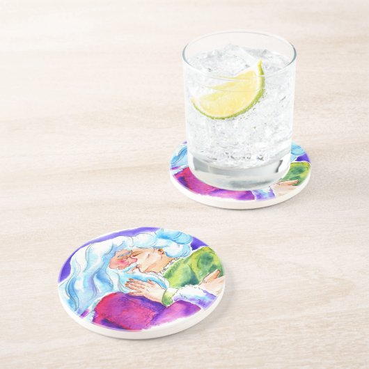 Kissin' Clauses Getränkeuntersetzer (Seite)