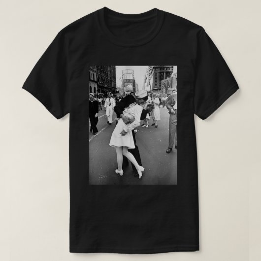 Kissing am VJ Day World War Poster T-Shirt (Design vorne)