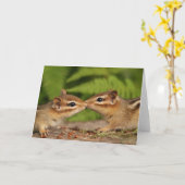 Kissing Baby Chipmunkcard Karte (Gelbe Blume)
