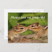 Kissing Baby Chipmunks Postkarte (Vorne/Hinten)