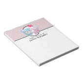 KIssing Bears auf Polka Dots Niedlich und Kawaii Notizblock (angewinkelt)