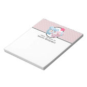KIssing Bears auf Polka Dots Niedlich und Kawaii Notizblock (Rotiert)