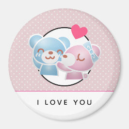 Kissing Bears I Liebe Sie Niedlich und Kawaii Magnet