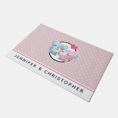 Kissing Bears Niedlich und Kawaii Fußmatte (Schrägansicht)