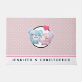 Kissing Bears Niedlich und Kawaii Fußmatte (Vorderseite)