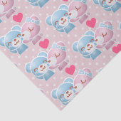 Kissing Bears Niedlich und Kawaii Seidenpapier (Ausschnitt)