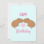 Kissing Capybara Couple Birthday Card Feiertagskarte (Vorderseite)