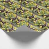 Kissing Chocolate Oaster Bunnies Geschenkpapier (Ecke)