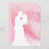 Kissing Couple Elegant Weißrosa Valentinstag Feiertagskarte (Vorne/Hinten)