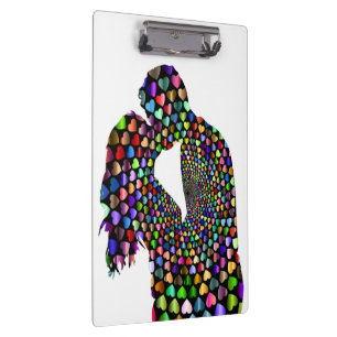 KISSING COUPLE KLEMMBRETT