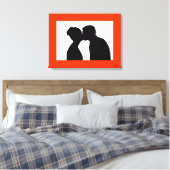 KISSING COUPLE LEINWANDDRUCK (Insitu (Schlafzimmer))