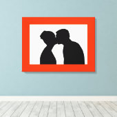 KISSING COUPLE LEINWANDDRUCK (Insitu (Holzboden))