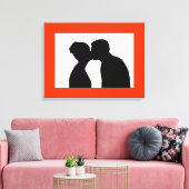 KISSING COUPLE LEINWANDDRUCK (Insitu (Wohnzimmer))