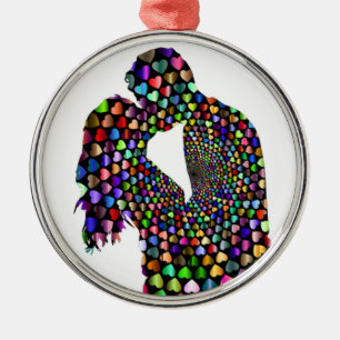 KISSING COUPLE ORNAMENT AUS METALL