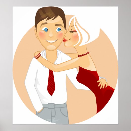 Kissing Couple Poster (Vorne)