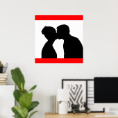 KISSING COUPLE POSTER (Heimbüro)