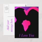 Kissing Couple Postkarte (Vorne/Hinten)