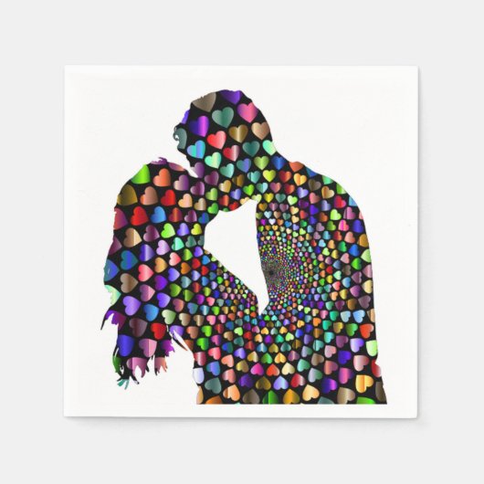 KISSING COUPLE SERVIETTE (Vorderseite)