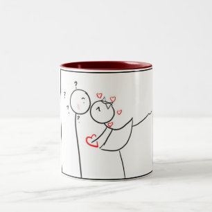 ** KISSING COUPLE** **TASSE*** ZWEIFARBIGE TASSE