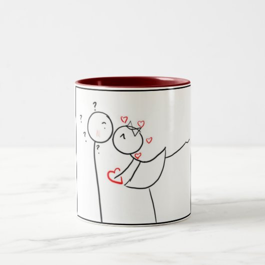 ** KISSING COUPLE** **TASSE*** ZWEIFARBIGE TASSE (Mittel)
