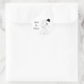Kissing Couple Wedding Stickers (Tasche)