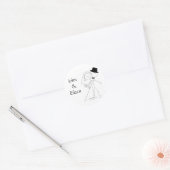 Kissing Couple Wedding Stickers (Umschlag)