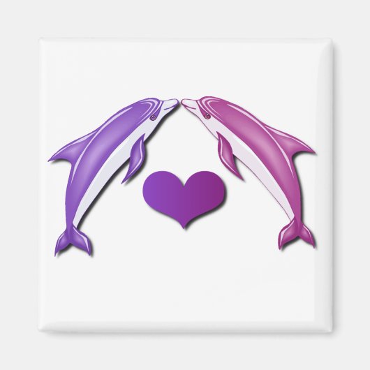Kissing Dolphins Magnet (Vorne)