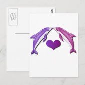 Kissing Dolphins Postcard Postkarte (Vorne/Hinten)