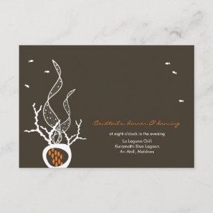 Kissing Fish Corals Beach Whimsical Niedlich Weddi Einladung