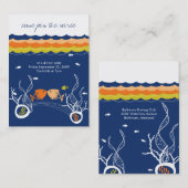 Kissing Fish Corals Beach Whimsical Niedlich Weddi Visitenkarte (Vorne/Hinten)