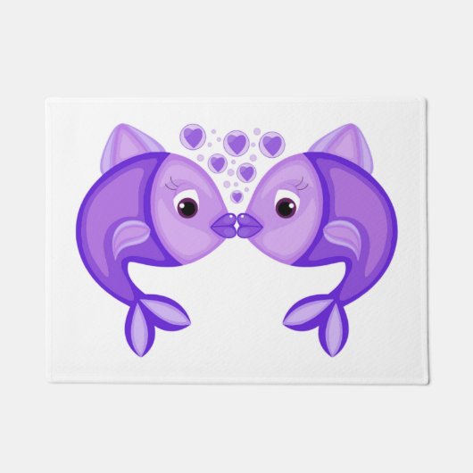 KISSING FISH FUßMATTE (Vorderseite)