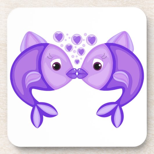 KISSING FISH GETRÄNKEUNTERSETZER (Vorderseite)