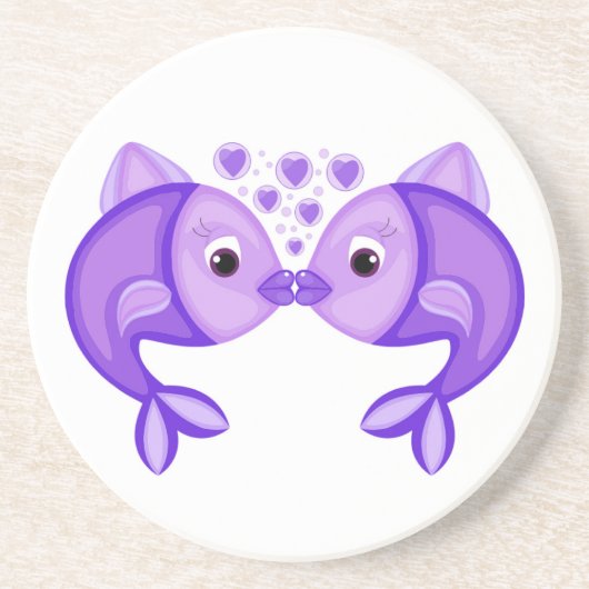 KISSING FISH GETRÄNKEUNTERSETZER (Vorne)