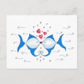 Kissing Fish Postcard Postkarte (Vorderseite)