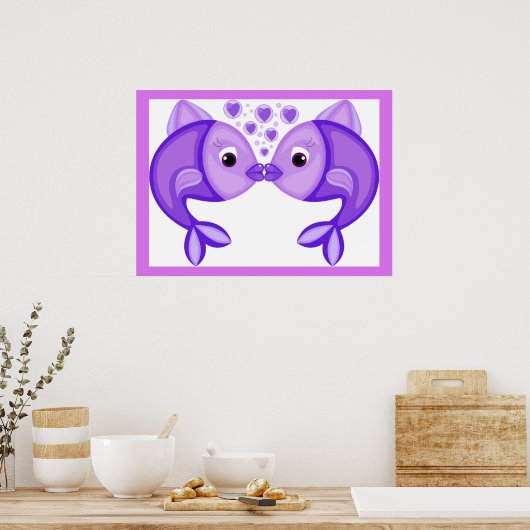 KISSING FISH POSTER (Küche)