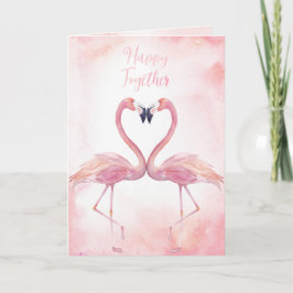 Kissing Flamingos | Happy Together Valentine Karte