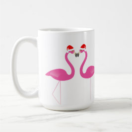 Kissing Flamingos Holiday Tasse