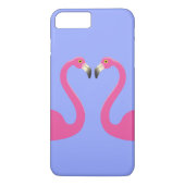 Kissing Flamingos iPhone 7 Plus Case lilac (Rückseite)