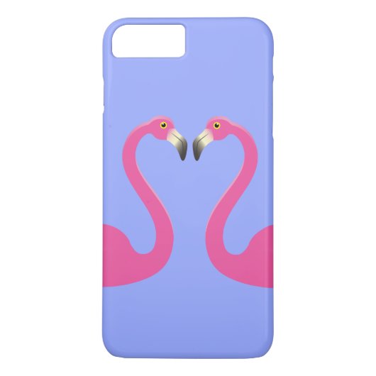 Kissing Flamingos iPhone 7 Plus Case lilac (Rückseite)