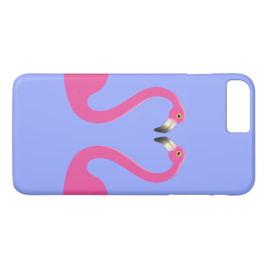 Kissing Flamingos iPhone 7 Plus Case lilac (Rückseite (Horizontal))