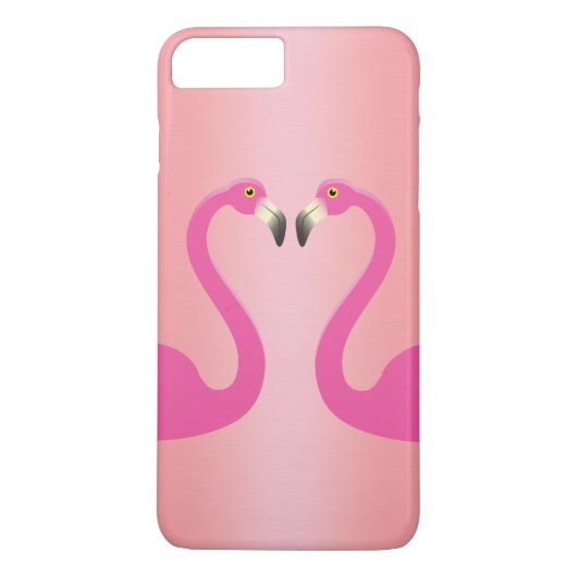 Kissing Flamingos iPhone 7 Plus Case Rose Gold (Rückseite)