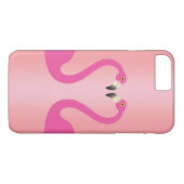 Kissing Flamingos iPhone 7 Plus Case Rose Gold (Rückseite (Horizontal))
