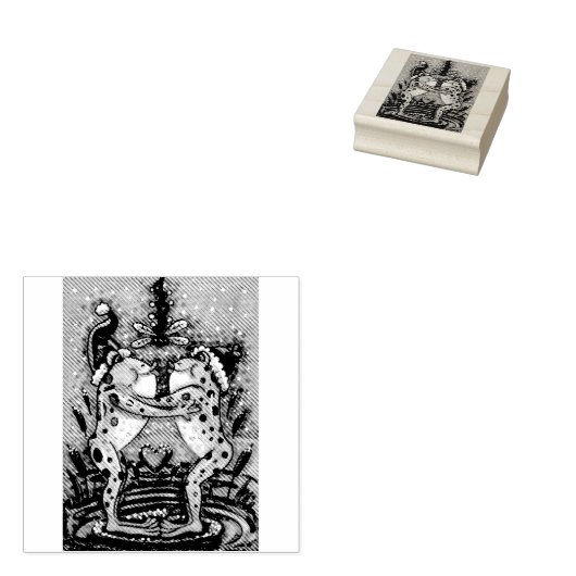 KISSING FROGS, CHRISTMAS MISTLETOKOLLE BRIEFMARKE GUMMISTEMPEL (Stempel)