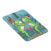KISSING FROGS, DRAGONFLY MISTLETOE URLAUB MAGNET (Rechte Seite)