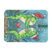KISSING FROGS, DRAGONFLY MISTLETOE URLAUB MAGNET (Horizontal)