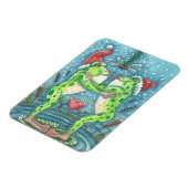 KISSING FROGS, DRAGONFLY MISTLETOE URLAUB MAGNET (Linke Seite)