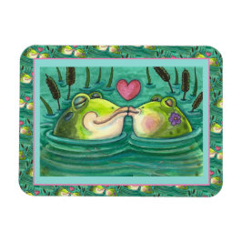 KISSING FROGS FARBE FARBE COLORFUL & NIEDLICH POND MAGNET